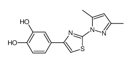 4-[2-(3,5-Dimethyl-1H-pyrazol-1-yl)-4-thiazolyl]pyrocatechol Structure