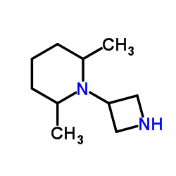Piperidine, 1-(3-azetidinyl)-2,6-dimethyl- (9CI) structure