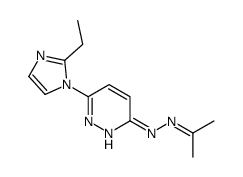 6-(2-ethylimidazol-1-yl)-N-(propan-2-ylideneamino)pyridazin-3-amine结构式