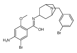 4-amino-5-bromo-N-[8-[(3-bromophenyl)methyl]-8-azabicyclo[3.2.1]octan-3-yl]-2-methoxybenzamide Structure