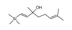(E)-3,7-dimethyl-1-(trimethylsilyl)octa-1,6-dien-3-ol结构式