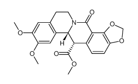 (+)-cis-2,3-Dimethoxy-8-oxo-9,10-(methylenedioxy)-13-(methoxycarbonyl)tetrahydroprotoberberine结构式