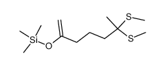 ((6,6-bis(methylthio)hept-1-en-2-yl)oxy)trimethylsilane Structure