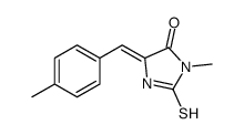 3-Methyl-5-((4-methylphenyl)methylene)-2-thioxo-4-imidazolidinone Structure