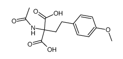 [2-(p-methoxyphenyl)ethyl](acetamido)malonic acid结构式