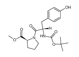 N-Boc-L-Tyr-L-proline methyl ester结构式