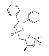 dibenzyl [(4R,5S)-5-methyl-2,2-dioxido-1,3,2-dioxathiolan-4-yl]methylphosphonate结构式