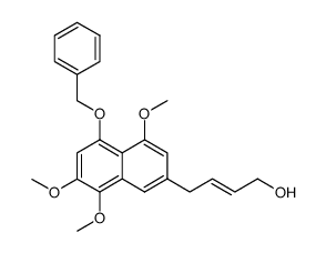 (E)-4-(5-Benzyloxy-4,7,8-trimethoxy-naphthalen-2-yl)-but-2-en-1-ol结构式