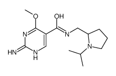 2-amino-4-methoxy-N-[(1-propan-2-ylpyrrolidin-2-yl)methyl]pyrimidine-5-carboxamide结构式