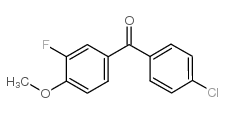 4-氯-3'-氟-4'-甲氧基二苯甲酮结构式
