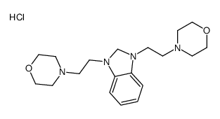 4-[2-[3-(2-morpholin-4-ylethyl)-1,2-dihydrobenzimidazol-1-ium-1-yl]ethyl]morpholine,chloride Structure