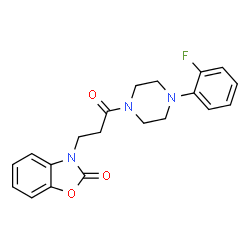 3-(3-(4-(2-fluorophenyl)piperazin-1-yl)-3-oxopropyl)benzo[d]oxazol-2(3H)-one结构式