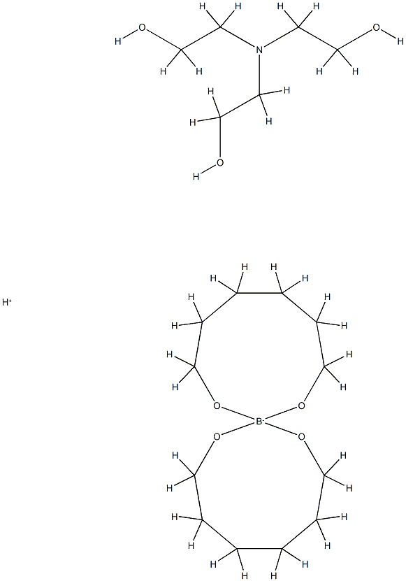 hydrogen bis[hexane-1,6-diolato(2-)-O,O']borate(1-), compound with 2,2',2''-nitrilotriethanol (1:1)结构式