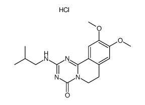 9,10-dimethoxy-2-isobutylamino-6,7-dihydro-4H-1,3,5-triazino<2,1-a>isoquinolin-4-one hydrochloride Structure