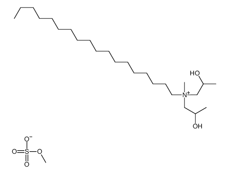 N,N-二(2-羟丙基)-N-甲基-1-十八烷基铵硫酸甲酯盐结构式
