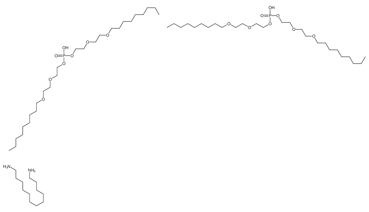bis[2-[2-(nonyloxy)ethoxy]ethyl] hydrogen phosphate, compound with dodecane-1,12-diamine (2:1)结构式