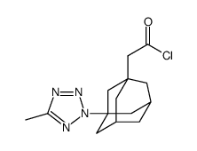 Tricyclo[3.3.1.13,7]decane-1-acetyl chloride, 3-(5-methyl-2H-tetrazol-2-yl) Structure