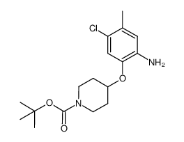 4-(2-amino-5-chloro-4-methyl-phenoxy)-piperidine-1-carboxylic acide tert-butyl ester Structure