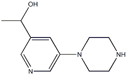 1-(5-(piperazin-1-yl)pyridin-3-yl)ethanol结构式