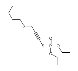 1-(3-diethoxyphosphorylsulfanylprop-2-ynylsulfanyl)butane结构式