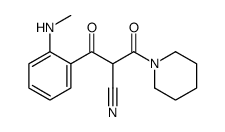 2-[2-(methylamino)benzoyl]-3-oxo-3-piperidin-1-ylpropanenitrile结构式