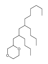 2-(2,4-dibutyldecyl)-1,4-dioxane Structure