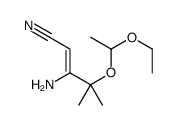 3-amino-4-(1-ethoxyethoxy)-4-methylpent-2-enenitrile结构式