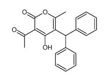 3-acetyl-5-benzhydryl-4-hydroxy-6-methylpyran-2-one结构式