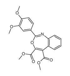dimethyl 2-(3,4-dimethoxyphenyl)-3,1-benzoxazepine-4,5-dicarboxylate结构式