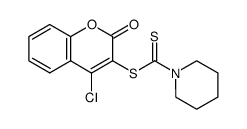 4-chloro-3-(piperidinothiocarbonylthio)coumarin Structure