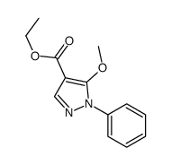 ethyl 5-methoxy-1-phenylpyrazole-4-carboxylate结构式
