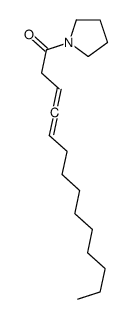 1-pyrrolidin-1-yltetradeca-3,4-dien-1-one结构式