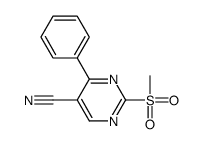 2-methylsulfonyl-4-phenylpyrimidine-5-carbonitrile Structure