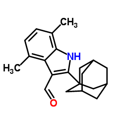 2-(Adamantan-1-yl)-4,7-dimethyl-1H-indole-3-carbaldehyde Structure