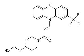 10-(3-(4-hydroxyethyl-1-piperazinyl)-3-oxopropyl)-2-trifluoromethyl-10H-phenothiazine Structure
