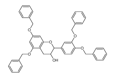 racemic 5,7,3',4'-tetra-O-benzyl-(+/-)-catechin Structure