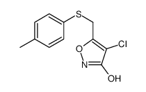 4-chloro-5-[(4-methylphenyl)sulfanylmethyl]-1,2-oxazol-3-one结构式