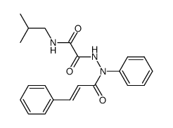 N-Isobutyl-2-oxo-2-{N'-phenyl-N'-[(E)-(3-phenyl-acryloyl)]-hydrazino}-acetamide结构式