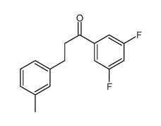 3',5'-DIFLUORO-3-(3-METHYLPHENYL)PROPIOPHENONE结构式