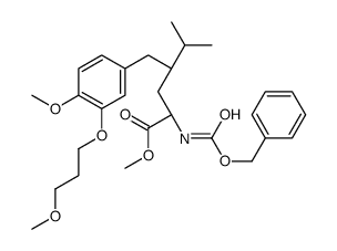 methyl (2S,4S)-4-[[4-methoxy-3-(3-methoxypropoxy)phenyl]methyl]-5-methyl-2-(phenylmethoxycarbonylamino)hexanoate结构式