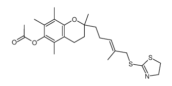 6-acetoxy-2,5,7,8-tetramethyl-2-(5-mercaptothiazolinyl-4-methyl-3-penten-1-yl)chroman Structure