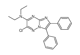 2-chloro-N,N-diethyl-6,7-diphenylimidazo[1,2-b][1,2,4]triazin-3-amine结构式