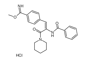 4-((Z)-2-Benzoylamino-3-oxo-3-piperidin-1-yl-propenyl)-benzimidic acid methyl ester; hydrochloride Structure