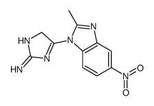 5-(2-methyl-5-nitrobenzimidazol-1-yl)-4H-imidazol-2-amine结构式