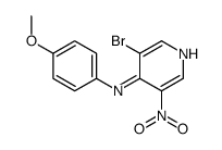 3-bromo-N-(4-methoxyphenyl)-5-nitropyridin-4-amine Structure