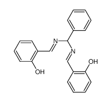 N,N'-Bis<2-hydroxybenzylidene>phenylmethanediamine Structure