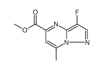 Pyrazolo[1,5-a]pyrimidine-5-carboxylic acid, 3-fluoro-7-methyl-, methyl ester结构式