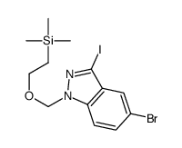 5-溴-3-碘-1-((2-(三甲基甲硅烷基)乙氧基)甲基)-1H-吲唑结构式
