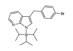 [3-[(4-bromophenyl)methyl]pyrrolo[2,3-b]pyridin-1-yl]-triisopropy l-silane Structure