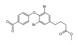 methyl 4-[3,5-dibromo-4-(4-nitrophenoxy)phenyl]butanoate Structure